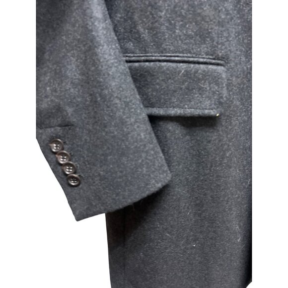Banana Republic Heritage Gray Wool Blend Layered Topcoat Overcoat - Picture 5 of 11